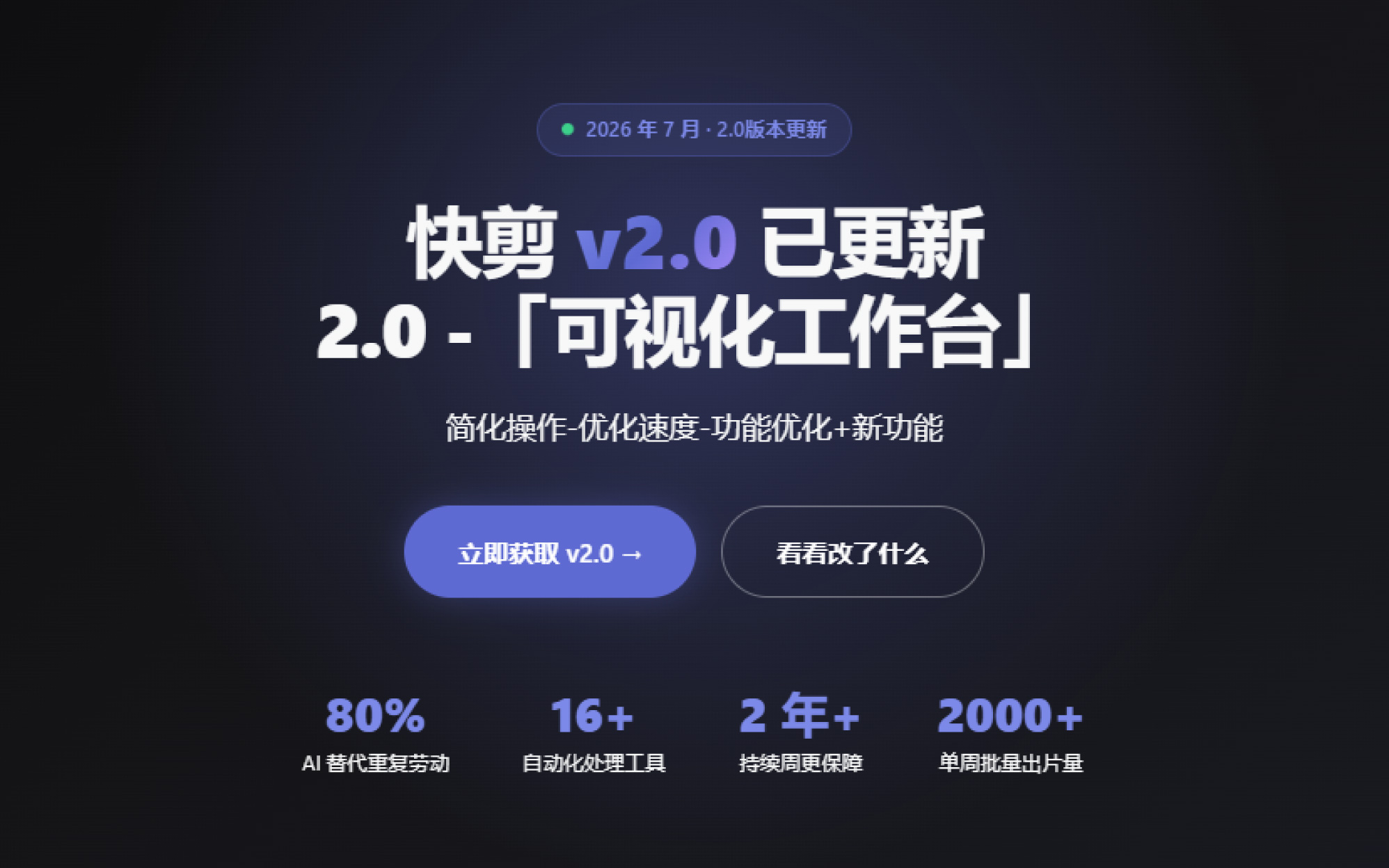 快剪v2.0 – 新一代视频自动化去重/剪辑工具